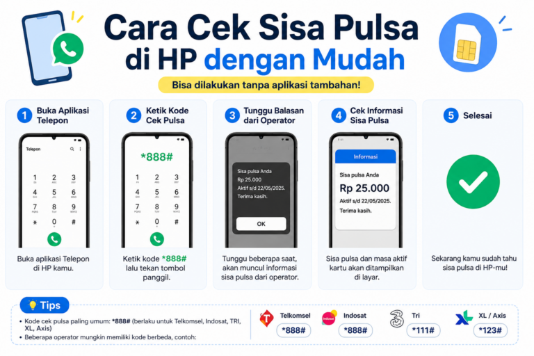 Cara Cek Sisa Pulsa di HP dengan Mudah