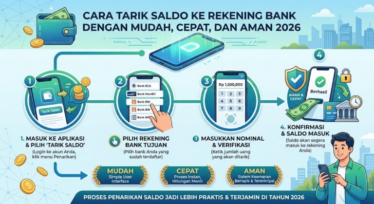 Cara Tarik Saldo ke Rekening Bank dengan Mudah