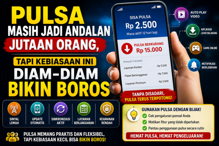 Pulsa Masih Jadi Andalan Jutaan Orang, Tapi Kebiasaan Ini Diam Diam Bikin Boros