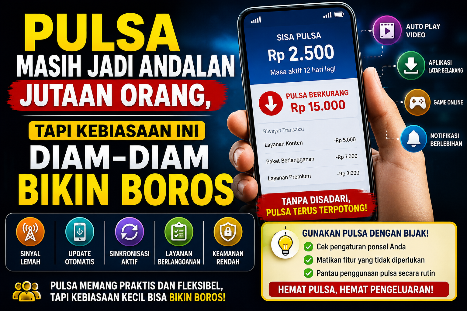 Pulsa Masih Jadi Andalan Jutaan Orang, Tapi Kebiasaan Ini Diam Diam Bikin Boros