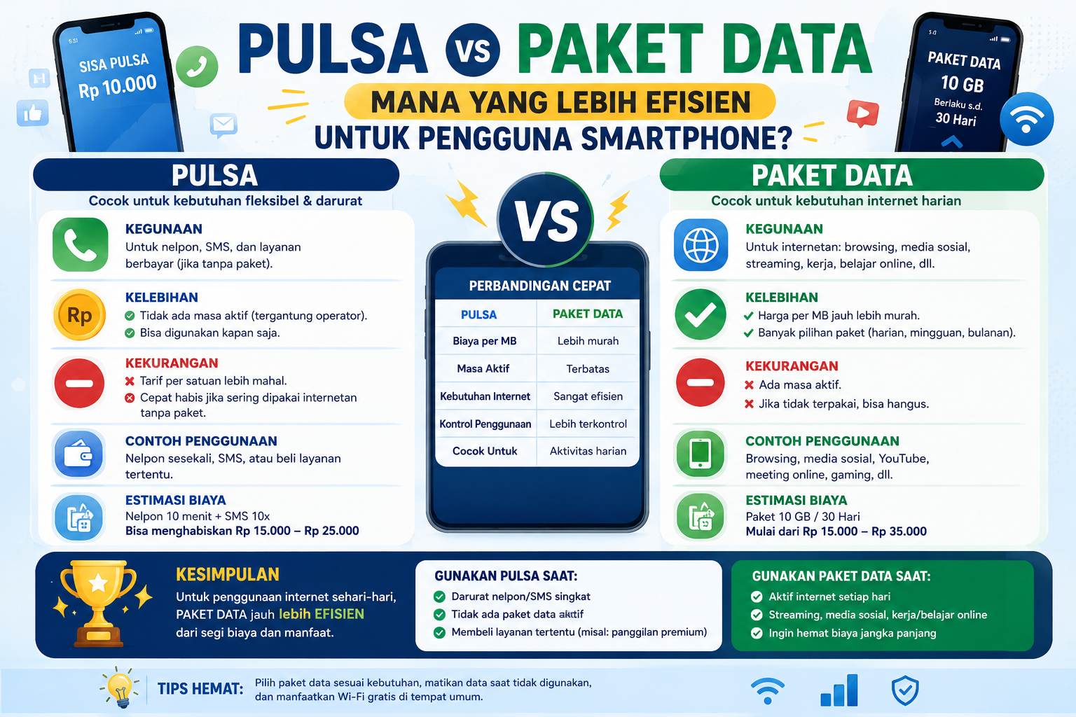 Pulsa vs Paket Data