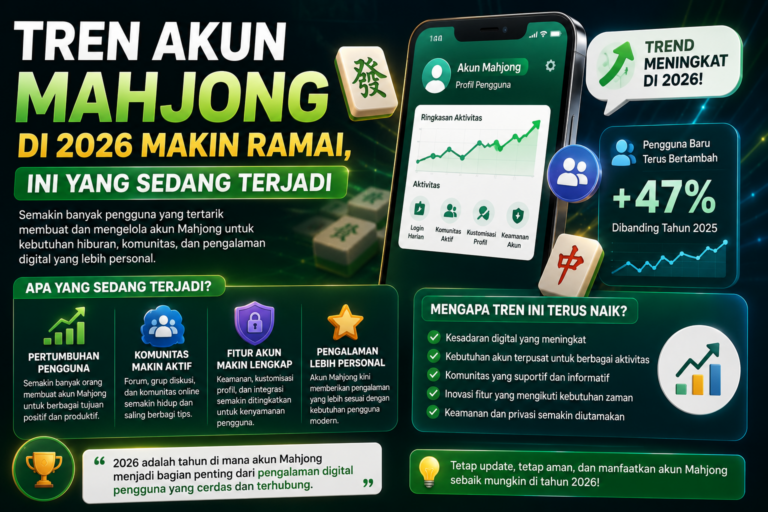 Tren Akun Mahjong di 2026 Makin Ramai, Ini yang Sedang Terjadi